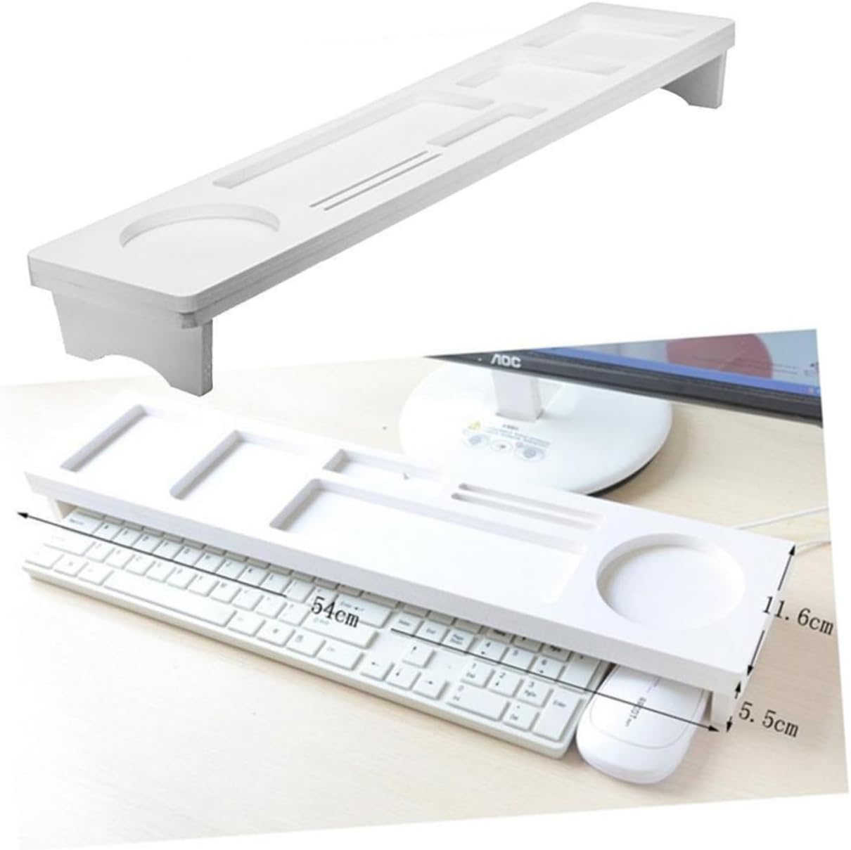 NUOBESTY Desktop Tray Storage Shelf over Keyboard Organizer