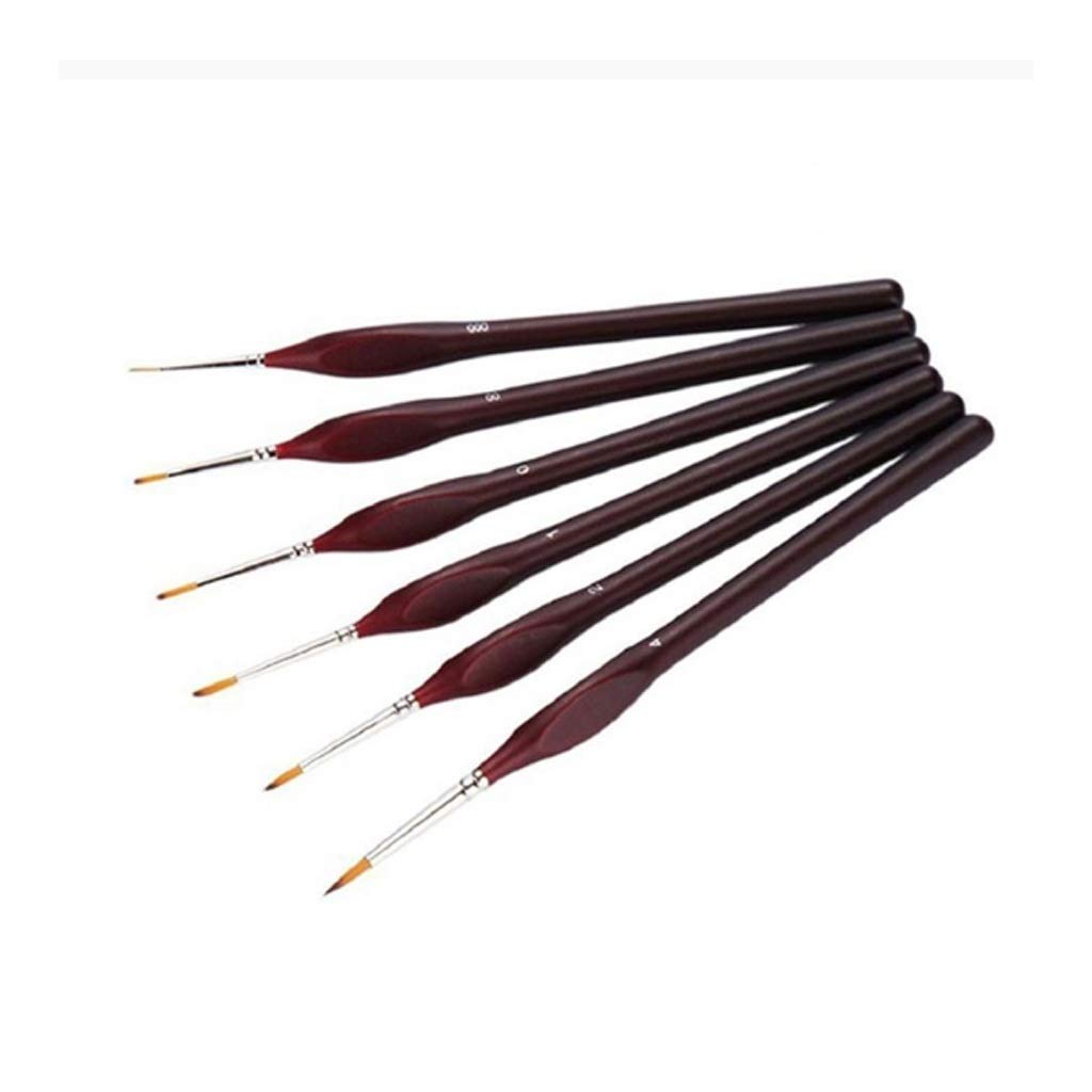 Art Brush Lot De 6 Pinceaux Fins - Ensemble De Pinceaux De Détail - pour