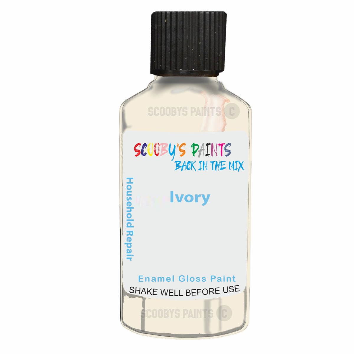 Scoobys Paints Back In The Mix Ivory Enamel Touch Up Paint 30Ml For Kitchen Appliances & Bathroom (Ivory)