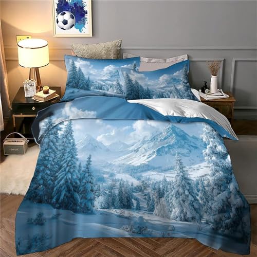 Parure de lit flocon de neige pour chambre de garçons et filles