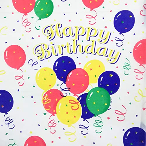 Mulbozy Colorful Balloons Plastic Tablecloth Rectangle - 2 Pcs Party Tablecloth Disposable For Party, Happy Birthday, Baby Shower Decorations Supplies 108 X 54 Inch #TOP2