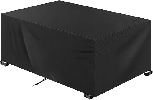 18meng Art Housse de Salon de Jardin Noir 200x100x75cm 420D Oxfo 
