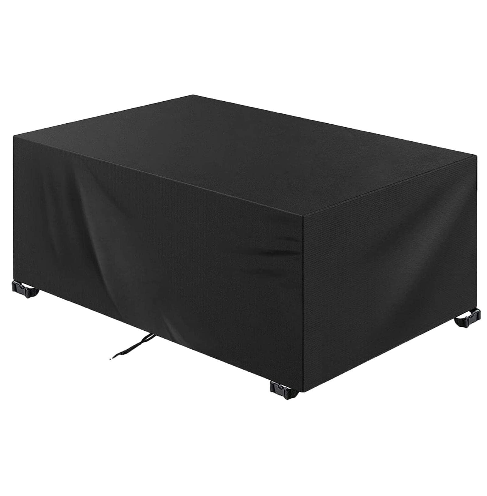 18meng Art Garden furniture covers-170x170x95cm Rectangular/Square Patio Table Cover, Waterproof, Anti UV, Upgraded Tear-Resistant 420D Oxford cloth Outdoor Rattan Patio Furniture Cover black