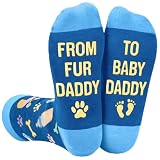 First Fathers Day Gift For New Dad - Holiday Presents, Festive Stocking Surprises, Unique Dog Dad Socks For First Time Father, Expecting Gift, Fun Comfortable Surprise For Birthdays Or Baby Showers
