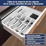 49-Piece Set d'argenterie avec Organisateur,Cutlery Set pour 8,Ensembles d'argenterie avec couteaux à steak Matte, fourches, cuillères, acier inoxydable plat,Couverts,Miroir poli,Rust-Proof,Lavage-vaisselle sans danger