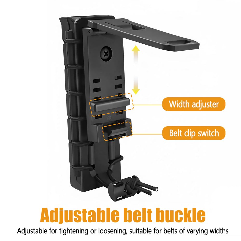 Funda para espray de Pimienta, Estuche para Bote de espray de Pimienta, Soporte para espray de Pimienta Giratorio de 360°, Bolsa para cinturón, Soporte para Bote con Hebilla Ajustable para Cinturones