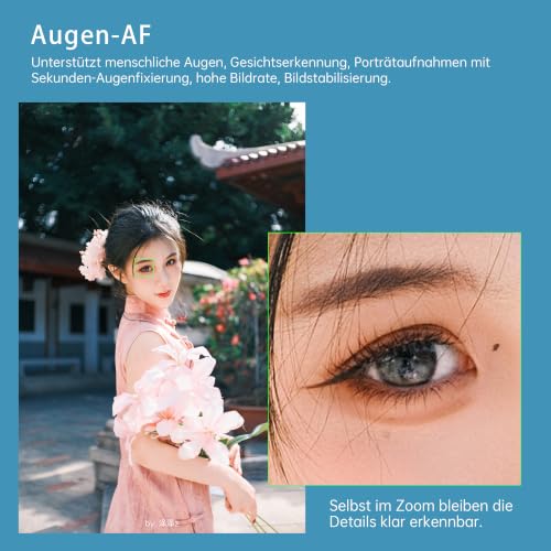 7Artisans Autofokus 25 mm F1.8 APS-C-Objektiv LITE-Serie Großer Lichtstärke F1.8, Unterstützt Gesichts- und Augenerkennung. Kompatibel mit Sony A6000/A5000/A3000/NEX-Serie A6700, NEX-5T, NEX-3N