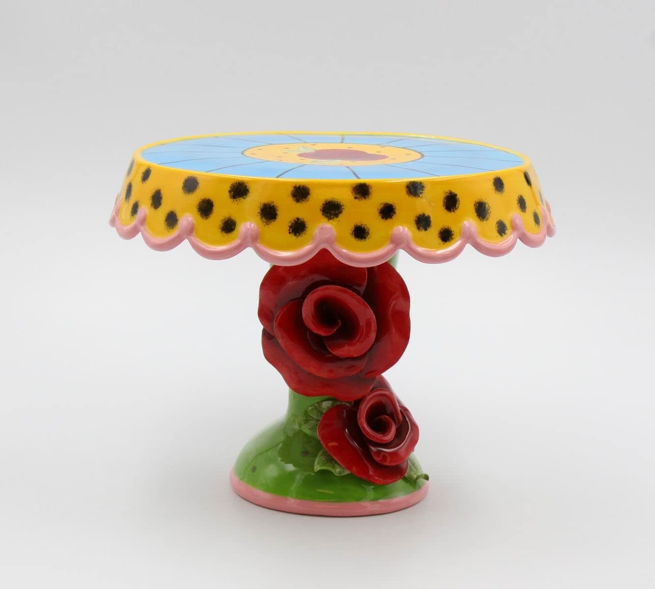 Appletree 7-1/4-Inch Sugar High Social by Babs Ceramic Cake Stand