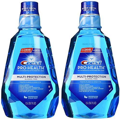 Crest Pro-health Multi-protection Alcohol Free Rinse 1.5l Pack of 2