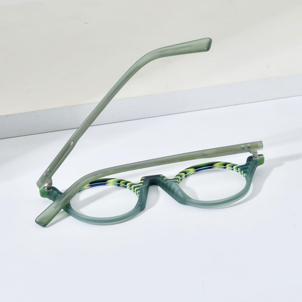 MUTYNE Occhiali da vista in acetato multicolore Montatura da uomo Occhiali da vista rotondi retrò opachi Occhiali da vista da donna 9248