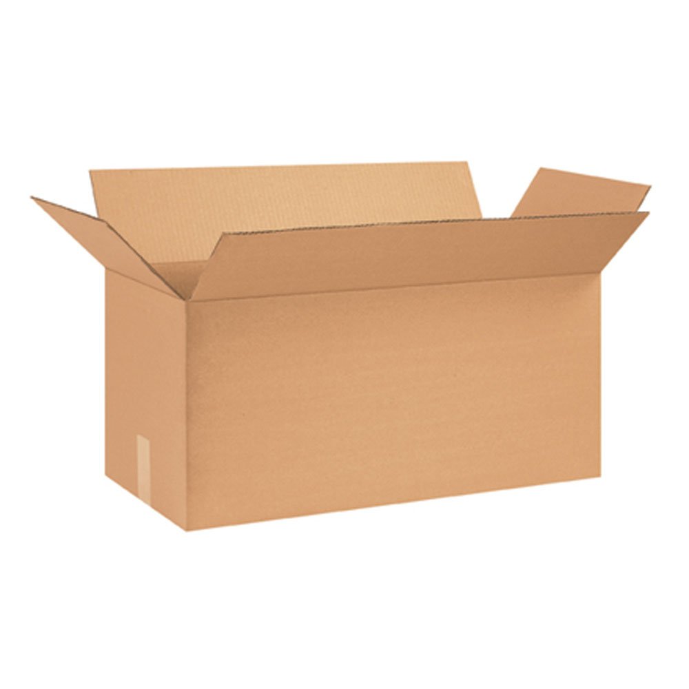 Aviditi 261212 Long Corrugated Cardboard Box 26" L x 12" W x 12" H, Kraft, For Shipping, Packing and Moving (Pack of 20)