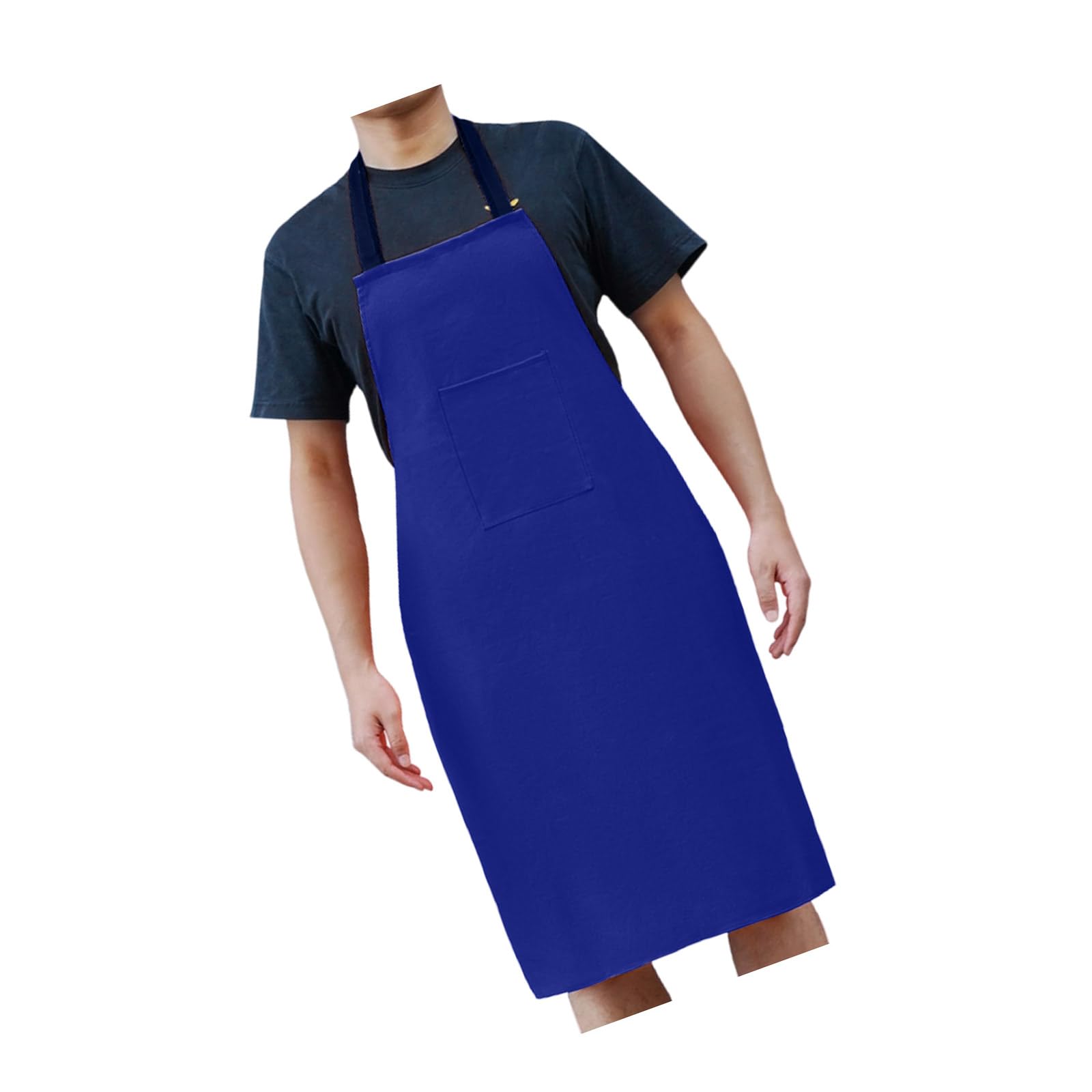 Juyaxin Blue Heatproof Welding Protective Apron With Adjustable Straps Flame Retardant Fabric For Industrial Workers Breathable Construction Machine Washable Welding Protective Apron