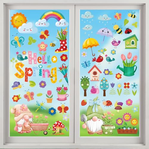 Fensterbilder Selbstklebend Fenstersticker Kinder Fensterbilder Frühling...