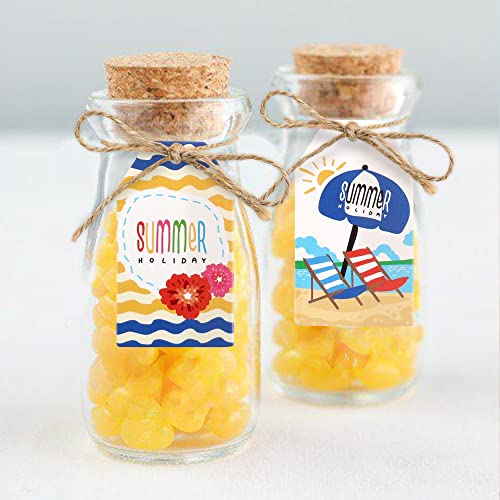 Ercadio 60 Pack Summer Hawaill Tags Summer Vacation Paper Tags With 66Ft Cotton Rope For Summer Hawaii Theme Party Favor, Present Wrap Gift Label Package Decors #TOP3