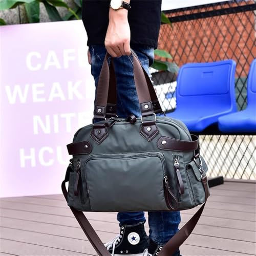 Travel Duffels Men's Bags Business Casual Hand Carry Luggage Bags Men's Travel Bags Short Trip Shoulder Crossbody Bags Business Travel Bag(Green)3
