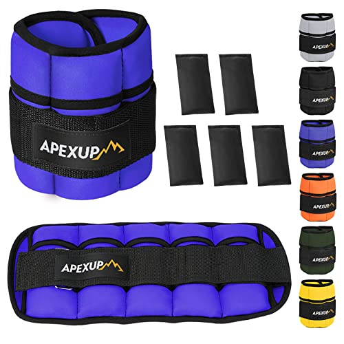 APEXUP Adjustable Ankle Weights for Women and Men, Modularized Leg Weight Straps for Yoga, Walking, Running, Aerobics, Gym