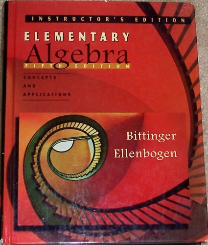 Elementary Algebra: Concepts and Applications I... 0201417316 Book Cover