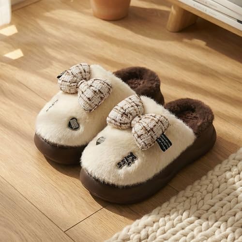 Image of VRITRAZ Women's Comfort Slip On Closed Toe Warm Winter with Cute Design print House Clog Indoor Slipper
