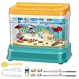 Baby Aquarium Toy, Educational Fish Tank with Light & Music, Magnetic Fish, Fishing Rod, Net & Bottle for Kids