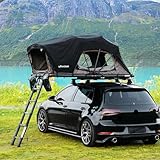 ILANDER Rooftop Tent Hardshell for SUV Van Jeep Truck, Aluminum Alloy Car Rooftop Tent, Waterproof and UV-Resistant Overland Roof Tents Camping for 2-3 Person,1.2M