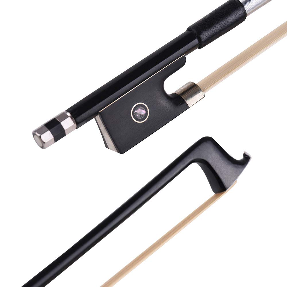 Andoer® - Archetto di violino 4/4 in fibra di carbonio, ebano 4/4 A