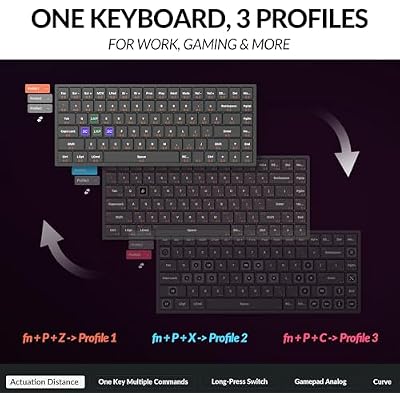 Keychron K2 HE Rapid Trigger Wireless Custom Keyboard with Hall Effect Gateron Double-Rail Magnetic Switch, 2.4 GHz QMK Bluetooth 5.2 RGB Compatible with Mac Windows Linux (Aluminum + Wood)