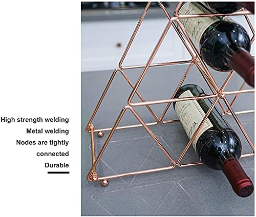 Soporte para 9 botellas diseño geométrico matte brass miniatura 6