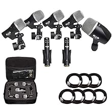 KIT INCLUDES Cad 7-Piece Drum Microphone Pack Includes 3 x D10 Cardioid Dynamic Kick Microphone, D29 Tom Microphones, D19 Snare Drum Microphone, 2 x C9 Instrument & HiHat Microphones Includes a Vinyl Carrying Case & 7 x Microphone Clips Includes 7 Pr...