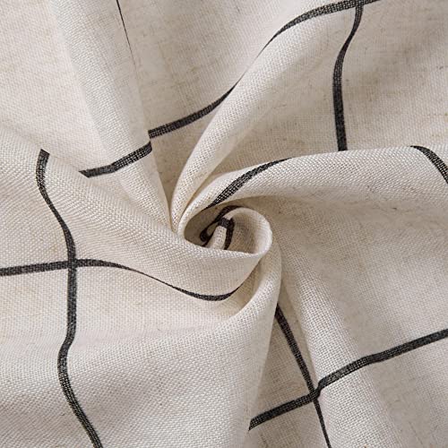 Elrene Home Fashions Brighton Windowpane Plaid Blackout Window Curtain, Living Room And Bedroom Drape With Rod Pocket Tabs, 52" X 95", Black, 1 Panel #TOP4