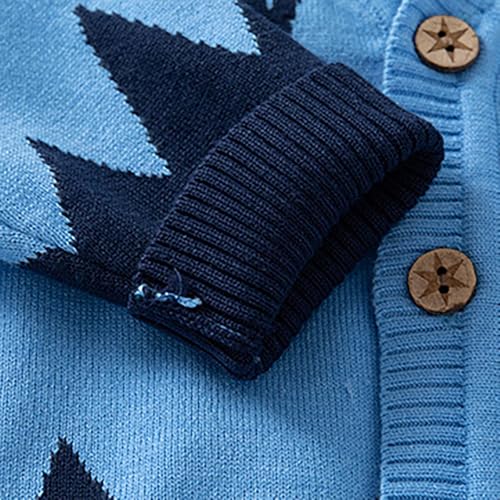 sfdgfhyf Boys and Toddler's V-Neck Knit Cardigan Sweater 𝐂artoon 𝐋ion School 𝐔niform Cardigan Button Down 4t4