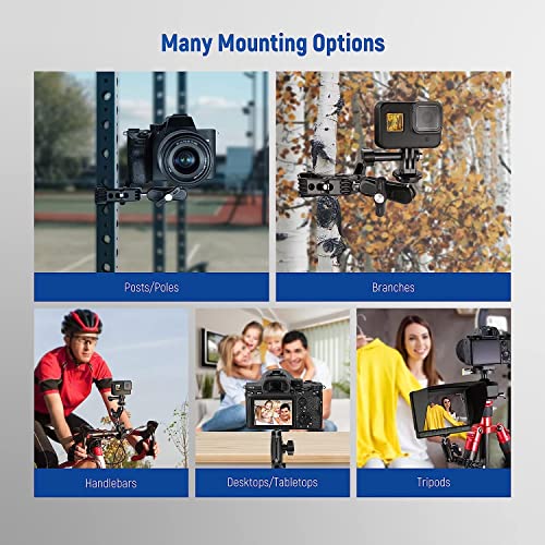 Neewer Super Clamp With Magic Arm With Phone Holder & Action Camera Mount, All Metal 360° Double Ball Head With 1/4" & 3/8" Thread, Compatible With Smallrig Gopro Insta360, St80 #TOP7