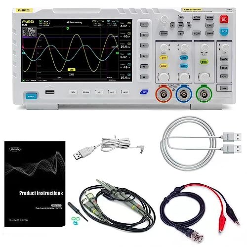 -1014D 7 Inch TFT LCD Display Screen 2 In 1 Dual Channel Input Storage Oscilloscope Digital Signal Generator