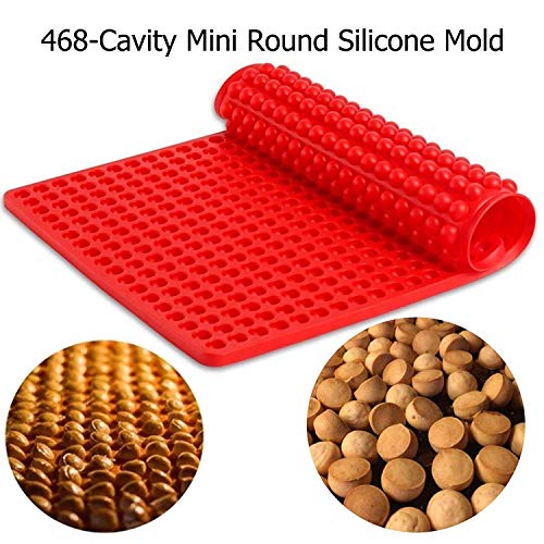 Palksky 468-Cavity Mini Round Silicone Mold/Chocolate Drops Mold/Dog Treats Pan/Semi Sphere Gummy Candy Molds For Ganache Jelly Caramels Cookies Pet Treats Baking Mold #TOP4