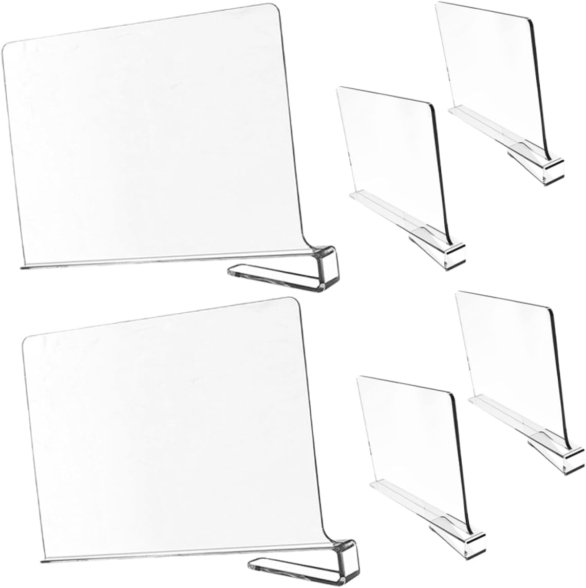 Ciieeo 6pcs Clear Shelf Dividers for Closet Organization Indoor Shelf Separator Boards Versatile Cabinet Dividers for Bedroom and Home Wardrobe Lightweight Compact Design for Easy Storage