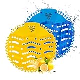VirtuSale Urinal Screen Deodorizer (12 Pack) | Urinal Cakes Anti-Splash Odor Protection for Bathrooms | Perfect Toilet Deodorizer for Office Hotels Factories & Restaurants | Free Gloves