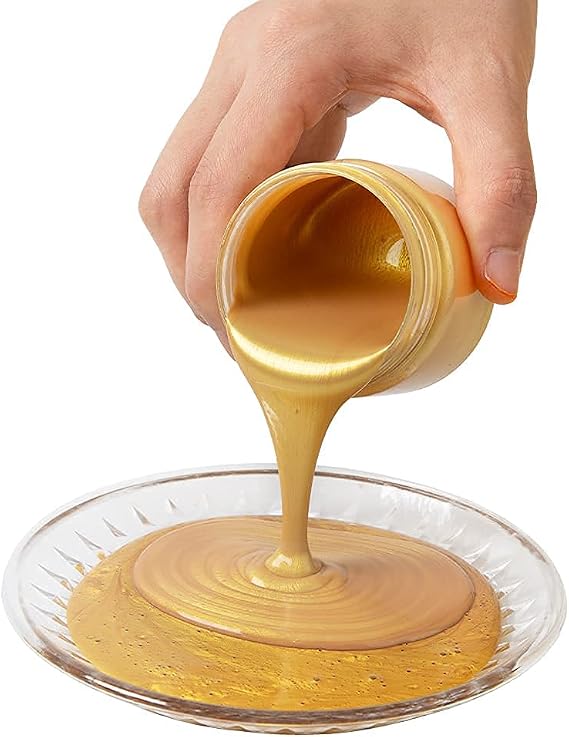 Acrylic Paint Metallic Gold, Non Toxic, Non Fading, 200ml Gold Leaf Paint for Art, Painting, Handcrafts, Ideal for Canvas Wood Clay Fabric Craft Supplies