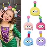 Z-CHARMMY Crazy Hair Day Accessories for Girls, Mardi Gras Funny Hair Clips for Kids, Crazy Mardi Gras Accessories for Kids, 5 Pieces