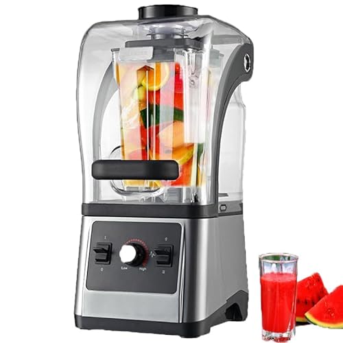 Commercial Professional Blender with Shield Quiet Sound Enclosure, Smoothie Machine, 1.6L Container, 2200W Industries Strong and Quiet Professional-Grade Power, 4D Self-Cleaning Blades forIce Crush