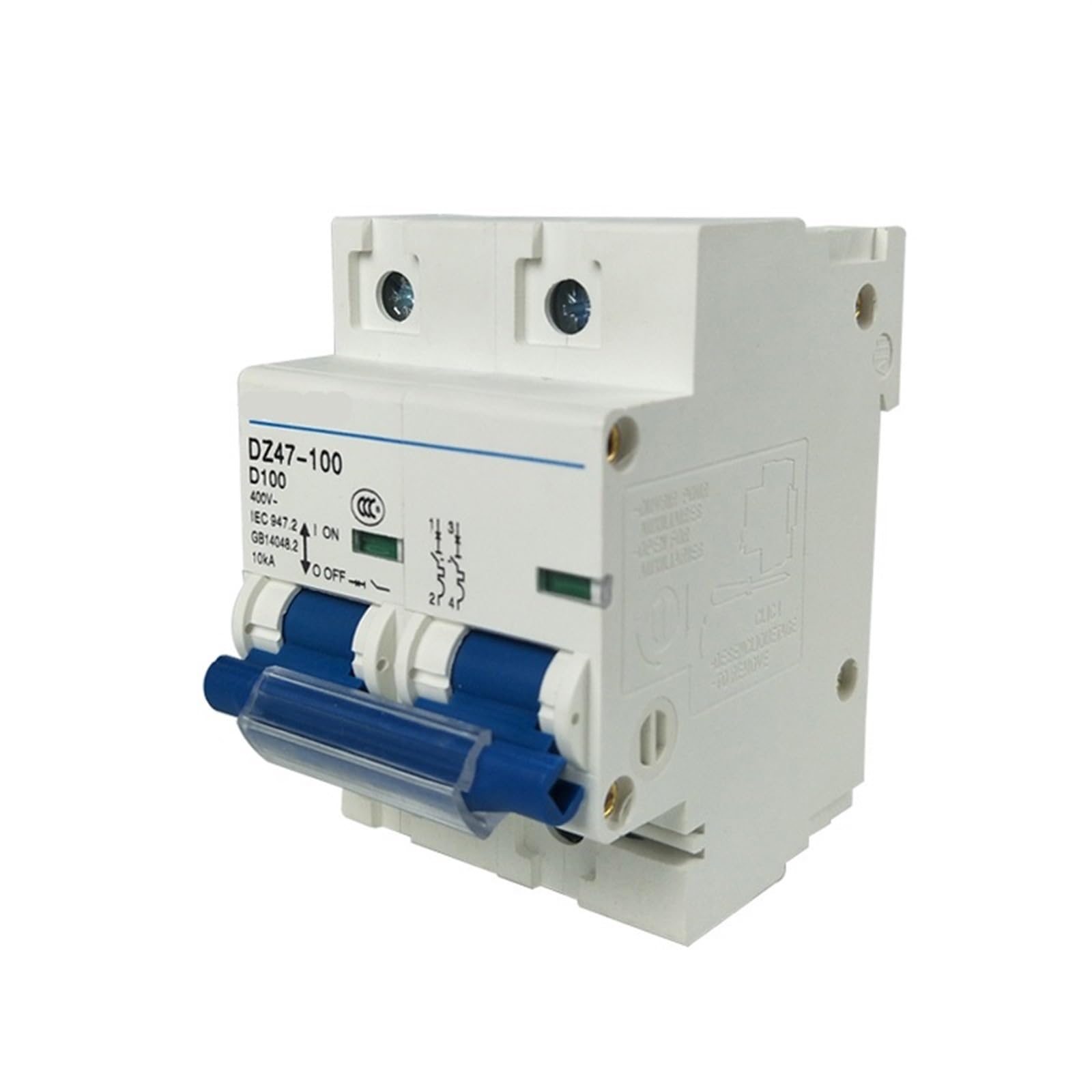 Disjoncteur miniature bipolaire AC 400V 100A disjoncteur de protection courbe D DZ47