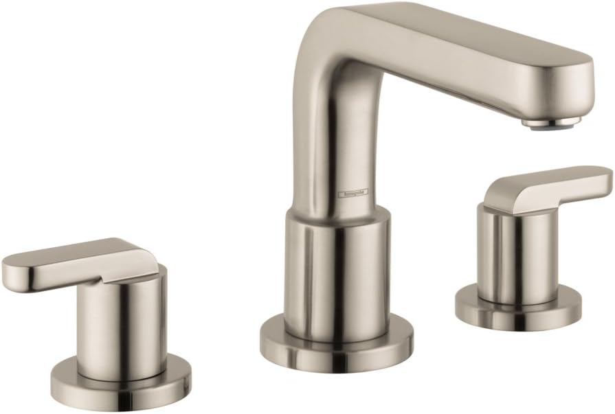 hansgrohe Metris S Modern 2-Handle 14-inch Wide Roman Tub Filler Bathtub Faucet in Brushed Nickel, 31438821