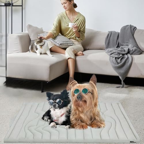 Tapis de glace pour chien lavable et double face pour sol et cage