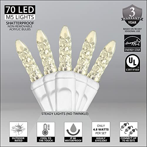 Luces LED Blanco Cálido 70 M5 Cadena para Navidad miniatura 3