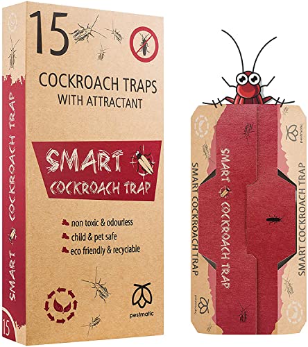 Pestmatic Cockroach Trap x15, Eco-Friendly with Food Bait