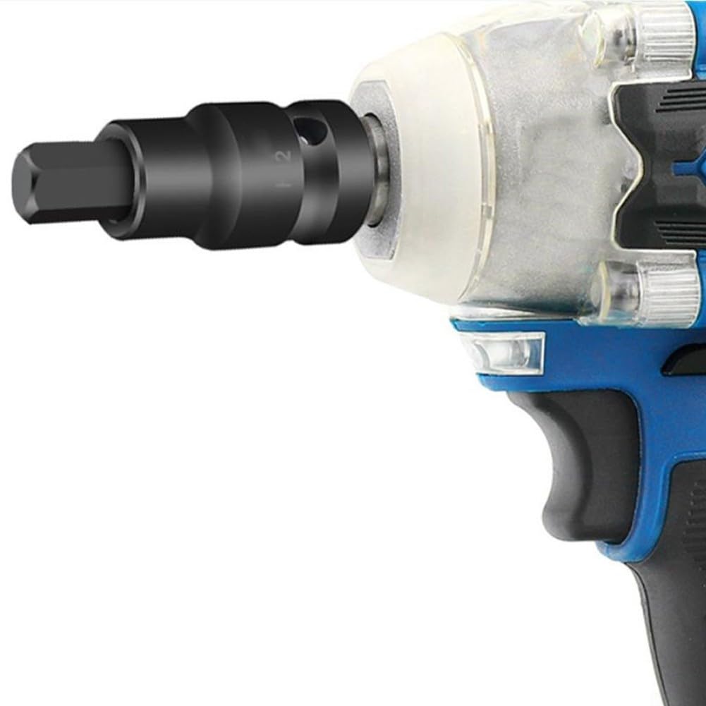 Zestaw adapterów nasadek Torx T20-T70, napęd 1/2 cala, 10 bitów nasadowych, kompatybilny z kluczem udarowym, zestaw adapterów nasadek w kolorze czarnym