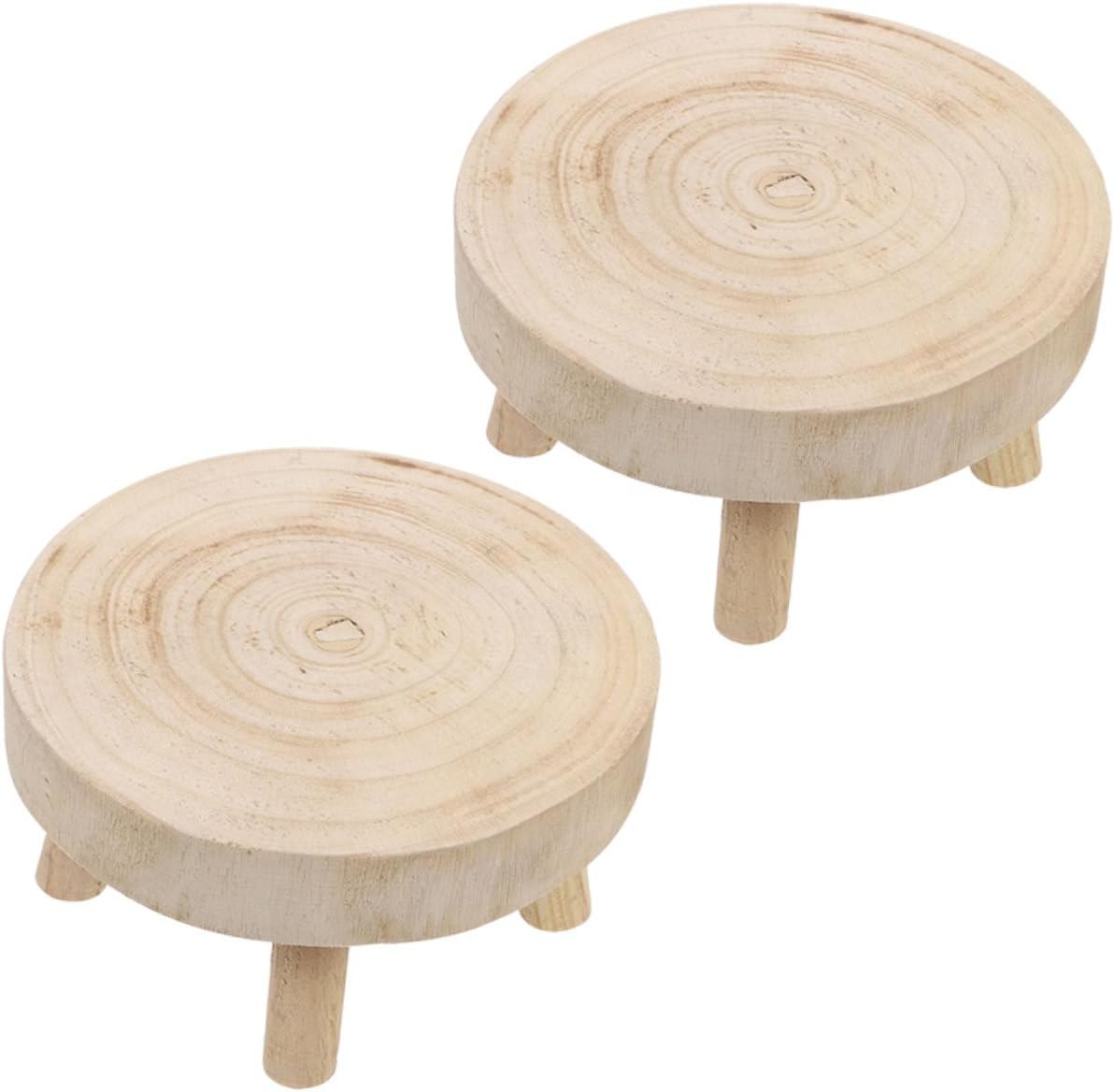 2pcs Wooden Planter Stands Plant Stand Indoor Flower Pot Holder Home Decorative