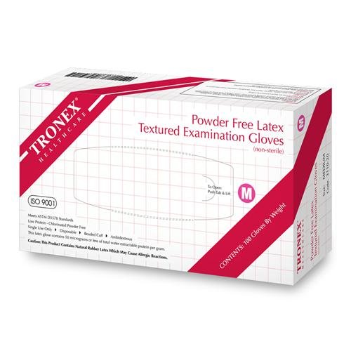 Tronex 311030 Fully Textured Examination Glove, Powder