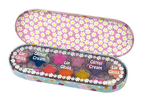 Preisvergleich Produktbild POP Blümchendose mit verschiedenen Lipgloss- und Glitzercremes