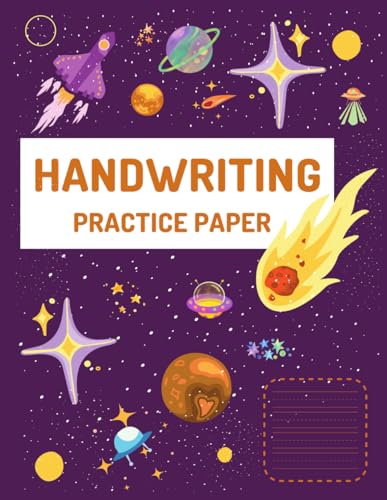 Handwriting Practice Paper, Preschool Pre-handwriting, Lined paper with dotted midline: Paperback, large size 8.5"*11", 80 pages