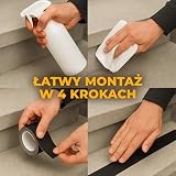 notlok Safety Work – Taśma antypoślizgowa [5 m × 2,5 cm] | Czarna | Samoprzylepna taśma zabezpieczająca schody i podłogi | Do wnętrz i na zewnątrz | Paski antypoślizgowe na stopnie