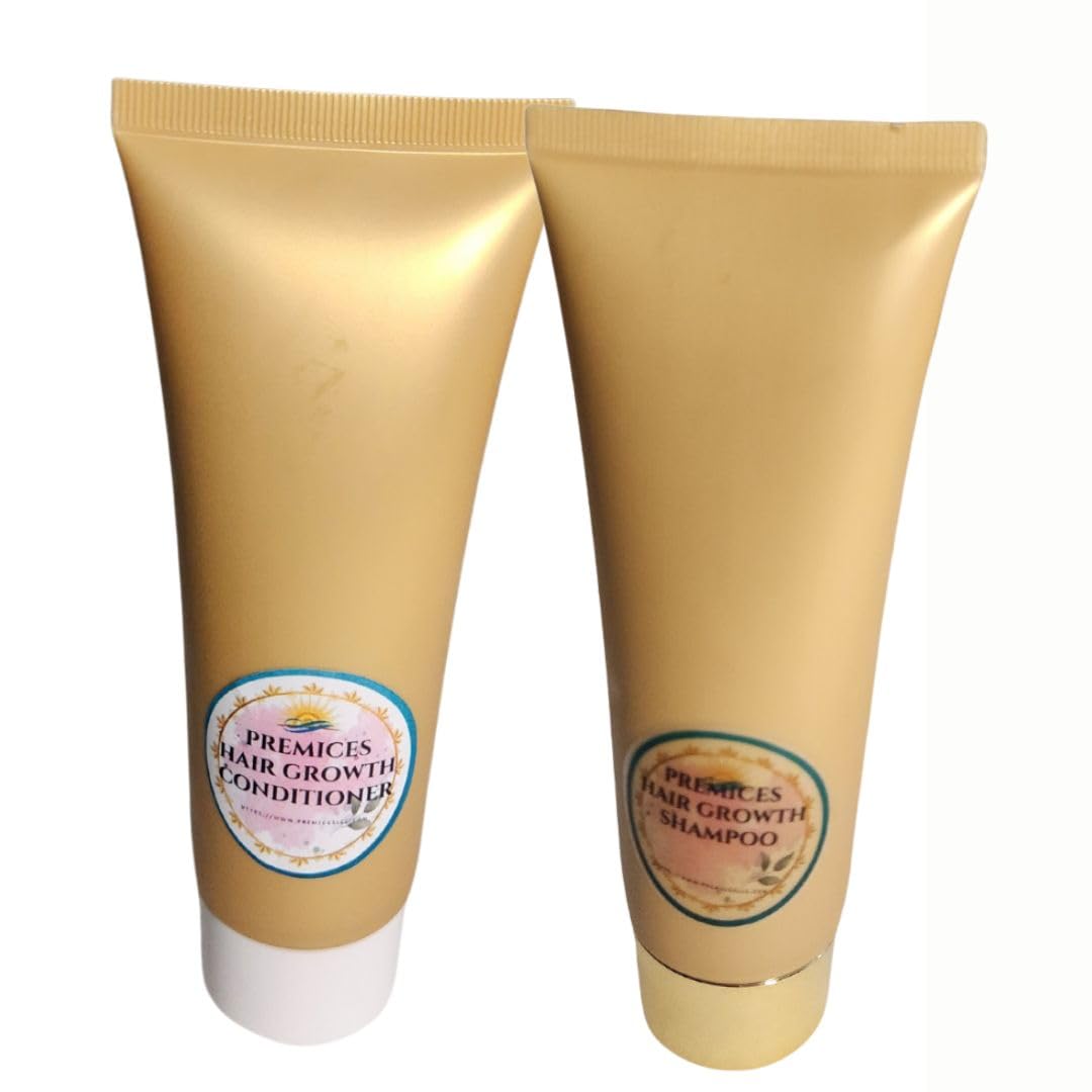 PREMICES Hair Growth Shampoo and Conditioner Set with Natural Oils, Vitamin B5, Aloe Vera. Moisturizing, Instantly smooths, restores and conditions hair with long-lasting moisture for your hair.